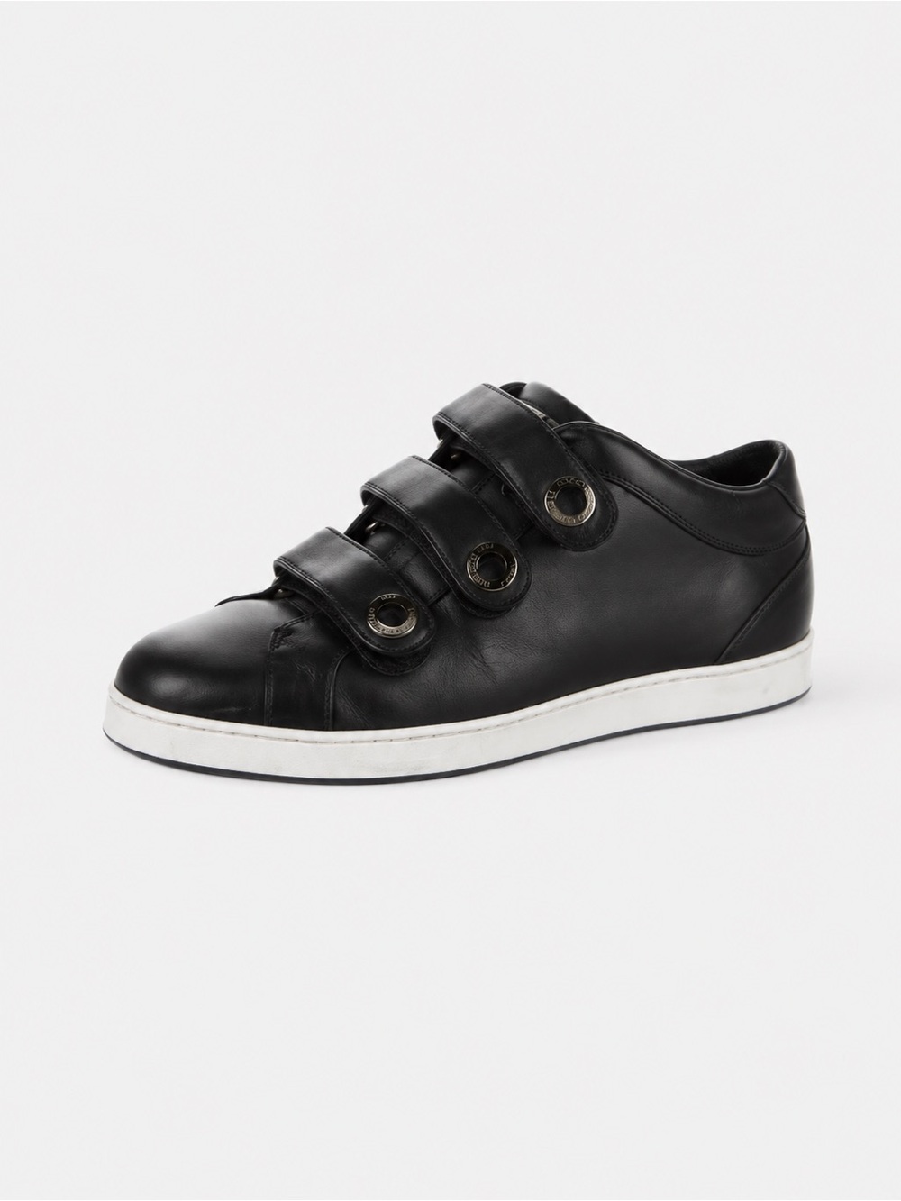 Jimmy Choo Leather Velcro Strap Sneakers